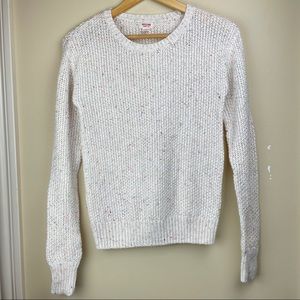 Mossimo Waffle Knitted Confetti Sweater Size Small